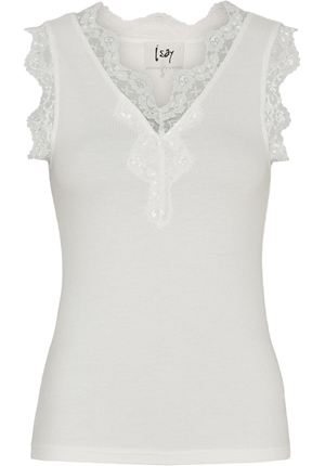 Toppar - Dee lace top – White